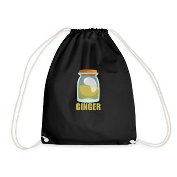 Ginger Gewürz Geschmack Essen Kochen - Turnbeutel - Schwarz - Vorne