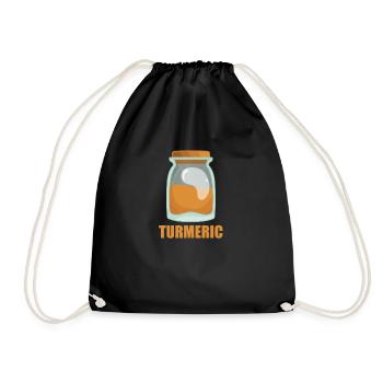 Turmeric Gewürz Geschmack Essen Kochen - Turnbeutel - Schwarz - Vorne