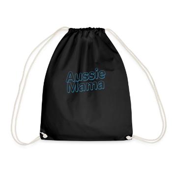 Aussie Mama Australian Shepherd Pet - Drawstring Bag - black - Front