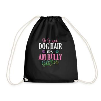 Ce n’est pas des poils de chien c’est AM Bully Glitter Bulldog - Sac de sport léger - noir - Devant