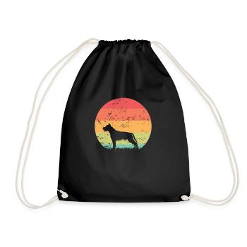 American Staffordshire Terrier Pet Dog - Drawstring Bag - black - Front