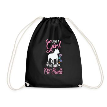Juste une fille qui aime Pit Bulls Pet - Sac de sport léger - noir - Devant