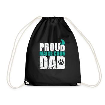 Fier Maine Coon Papa Chat Chat Chat - Sac de sport léger - noir - Devant