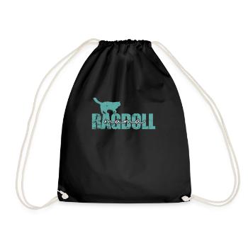 Ragdoll Cat Race de chat domestique - Sac de sport léger - noir - Devant