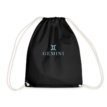 Signe du zodiaque Gémeaux Constellation des Gémeaux - Sac de sport léger - noir - Devant