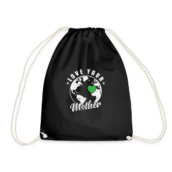 Aimez votre Mère Terre Nature Planète Terre - Sac de sport léger - noir - Devant