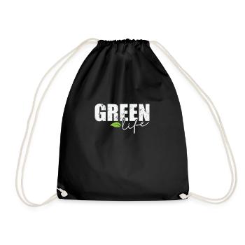 Green Life Nature Environmental Protection Planet Earth - Drawstring Bag - black - Front