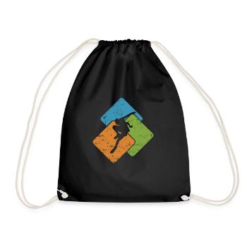 Parkour Fitness Sport Jump Training - Drawstring Bag - black - Front