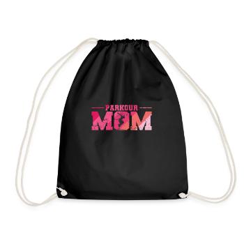 Parkour Mom Sport Training Obstacle - Drawstring Bag - black - Front