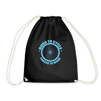 Né pour faire du vélo forcé de travailler à vélo - Sac de sport léger - noir - Devant