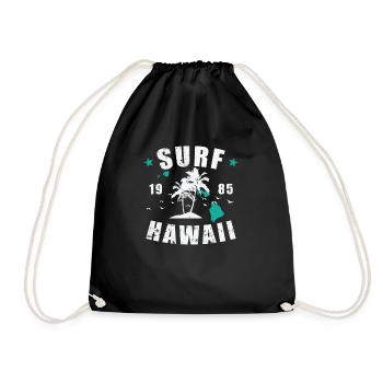 Hawaii Surf 1985 Hawaii USA America - Drawstring Bag - black - Front
