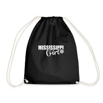 Mississippi Girl USA America - Drawstring Bag - black - Front
