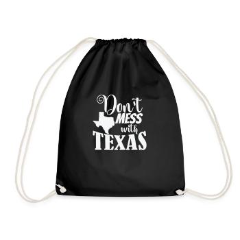 Don't Mess with Texas USA Amerika - Turnbeutel - Schwarz - Vorne