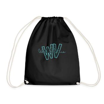 Virginie-Occidentale WV Letters USA Amérique - Sac de sport léger - noir - Devant