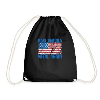 Make America Metal again Heavy Metal Musik - Turnbeutel - Schwarz - Vorne