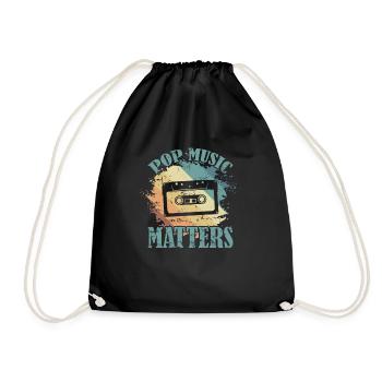 Pop Music Matters R'n'B Singer Stars - Drawstring Bag - black - Front