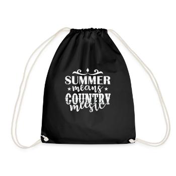 Summer means Country Music USA Amerika Cowboys - Turnbeutel - Schwarz - Vorne
