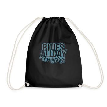 Blues all Day Everyday Music Trumpet - Drawstring Bag - black - Front