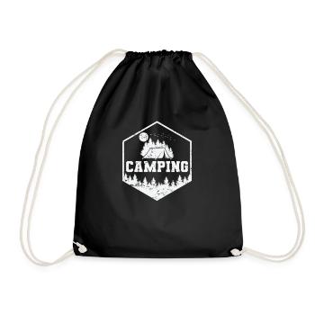 Camping caravane ou tente de vacances - Sac de sport léger - noir - Devant