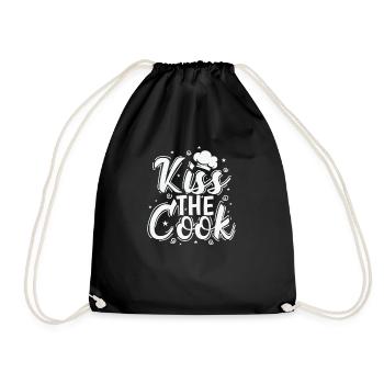 Kiss the Cook Chef Hobby Food Cuisine - Sac de sport léger - noir - Devant