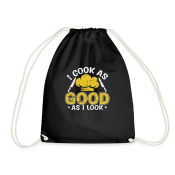 Cook as good as I look Koch Essen Küche - Drawstring Bag - black - Front