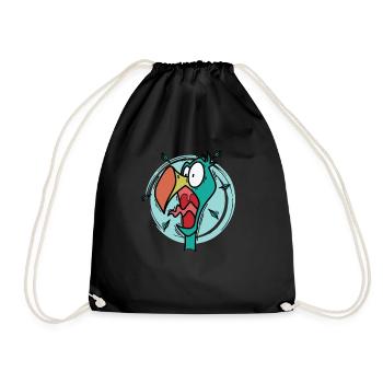 crazy dodo bird from Mauritius - Drawstring Bag - black - Front