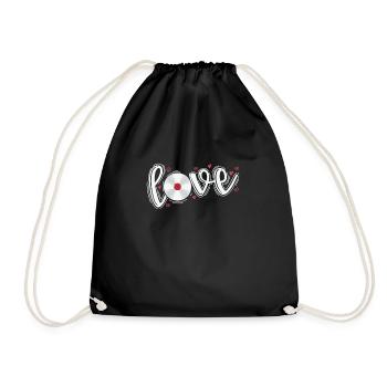 Love Vinyl Record Music Record - Sac de sport léger - noir - Devant