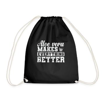 Aloe Vera makes everything Better Plant - Drawstring Bag - black - Front