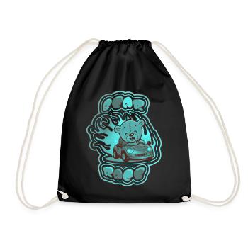 Course de l'ours en peluche 3 - Sac de sport léger - noir - Devant
