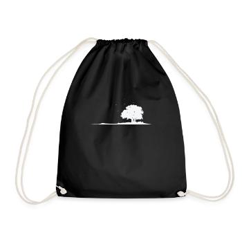 Arbre dans le champ feuilles de nature - Sac de sport léger - noir - Devant