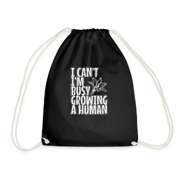 I can't, I'm Busy Growing a Human Mami Mother's Day - Drawstring Bag - black - Front