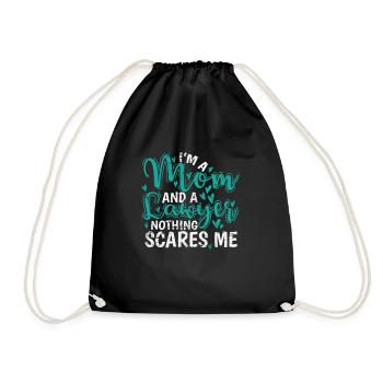 Je suis une maman et une avocate rien ne me fait peur - Sac de sport léger - noir - Devant