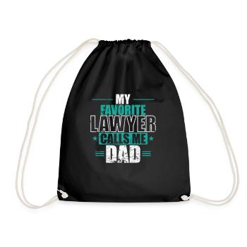 Mon avocat préféré m’appelle Papa Juriste - Sac de sport léger - noir - Devant