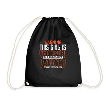 Cette fille est protégée par un avocat fumant chaud - Sac de sport léger - noir - Devant