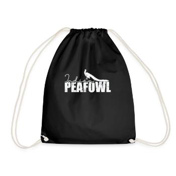Plumes du parc animalier des oiseaux de la poule indienne - Sac de sport léger - noir - Devant