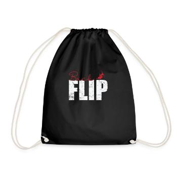 Backflip Skiing - Drawstring Bag - black - Front