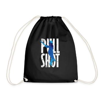 Cricket Pull Shot Sportmoment - Turnbeutel - Schwarz - Vorne