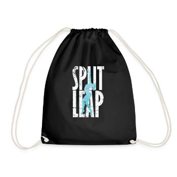 Split Leap Ballet - Drawstring Bag - black - Front