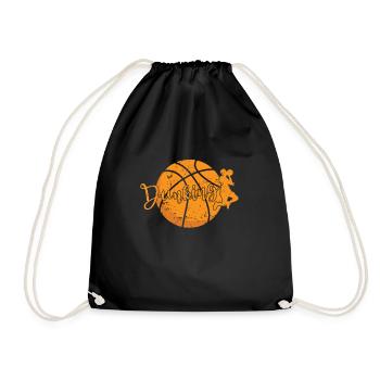 Dunking Basketball - Drawstring Bag - black - Front