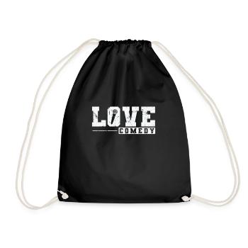 Love Comedy Humor Joke - Drawstring Bag - black - Front