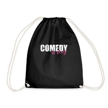 Comedy is sexy humor joke - Drawstring Bag - black - Front