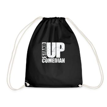 Stand Up Comedian Humor Witz - Turnbeutel - Schwarz - Vorne
