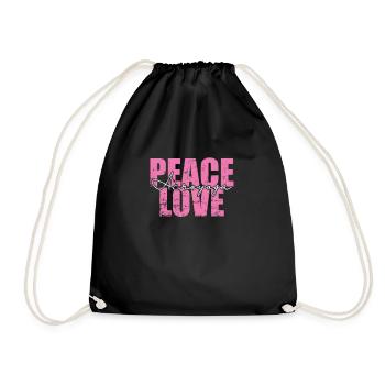 Paix Amour Acroyoga Sport Fitness - Sac de sport léger - noir - Devant