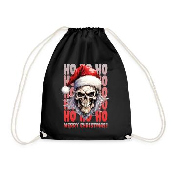 Christmas Skull Skull Horror Creepy - Drawstring Bag - black - Front