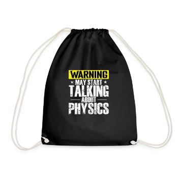 L’avertissement peut commencer à parler de physique - Sac de sport léger - noir - Devant