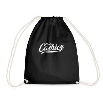 Pretty Cashier Verkäufer Beruf - Turnbeutel - Schwarz - Vorne