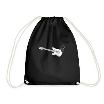 Electric Guitar Music Music Note - Drawstring Bag - black - Front