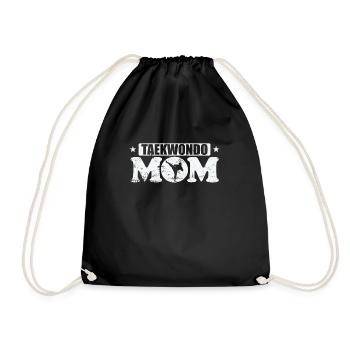 Taekwondo Mom Martial Arts Training - Drawstring Bag - black - Front
