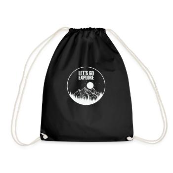 Partons à la découverte de la nature en randonnée - Sac de sport léger - noir - Devant