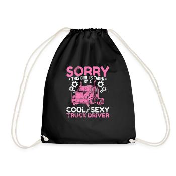 Cette fille est prise par un chauffeur de camion cool et sexy - Sac de sport léger - noir - Devant